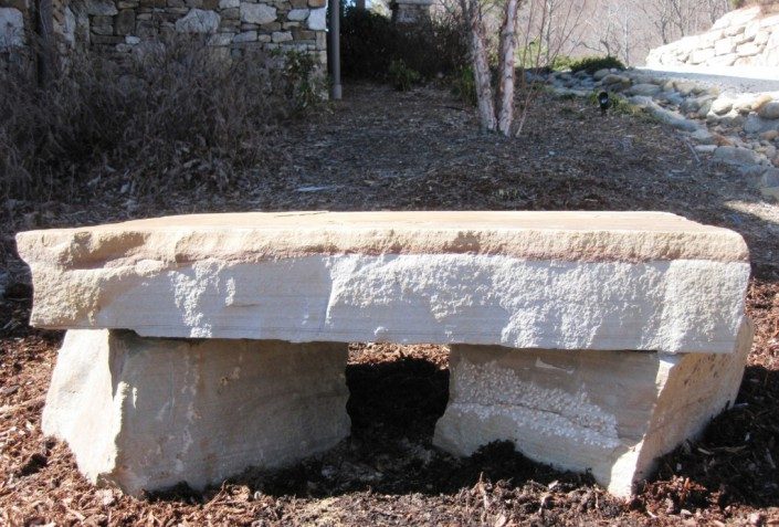 stone garden bench