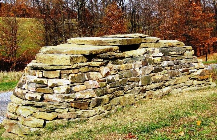 sandstone and granite cairn