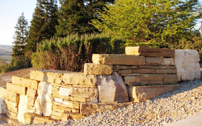 dry stack stone wall