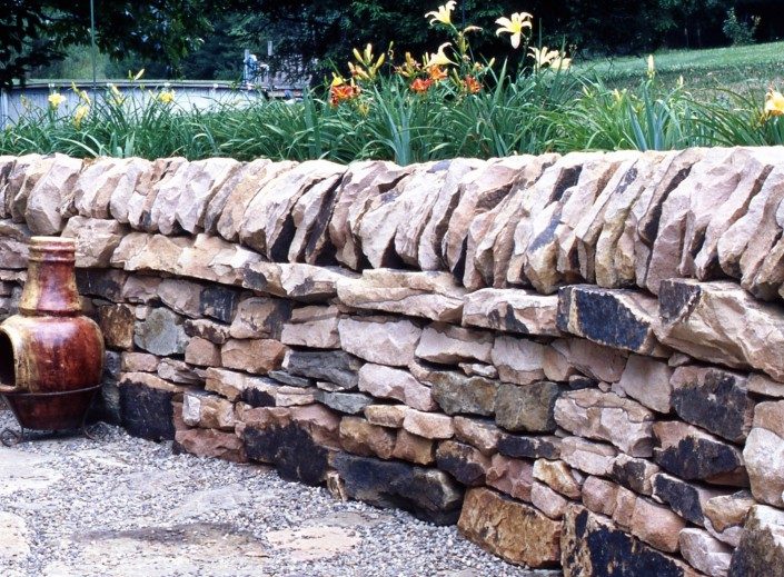 dry stack stone wall