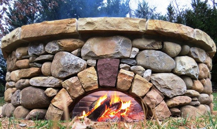 how to build a stone fire pit