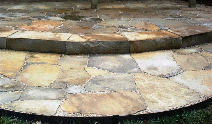 how to make a stone patio