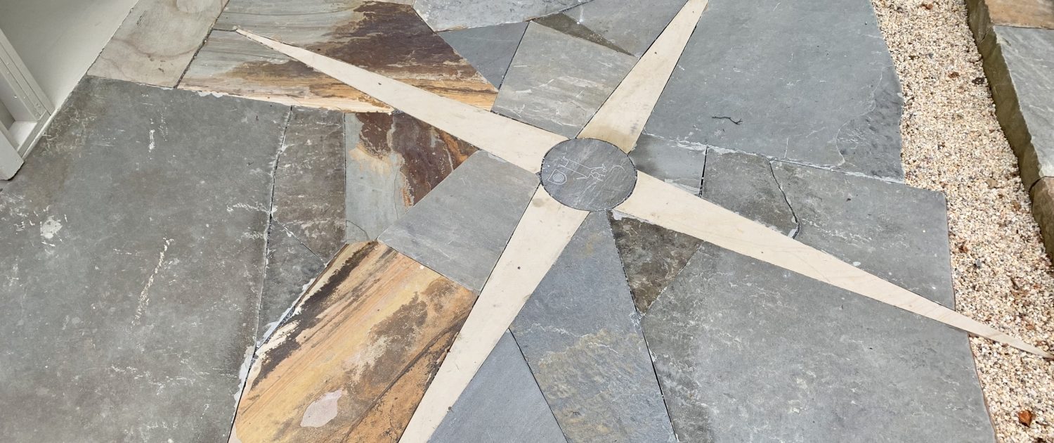 Sandstone Patio with Compass Rose, North Carolina 2019