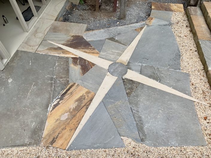Sandstone Patio with Compass Rose, North Carolina 2019