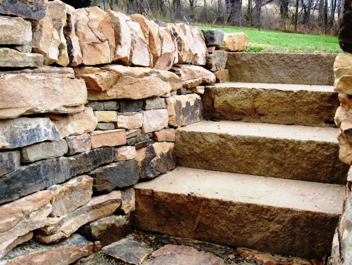 Sandstone Steps and Retaining Walls, Pennsylvania 2004