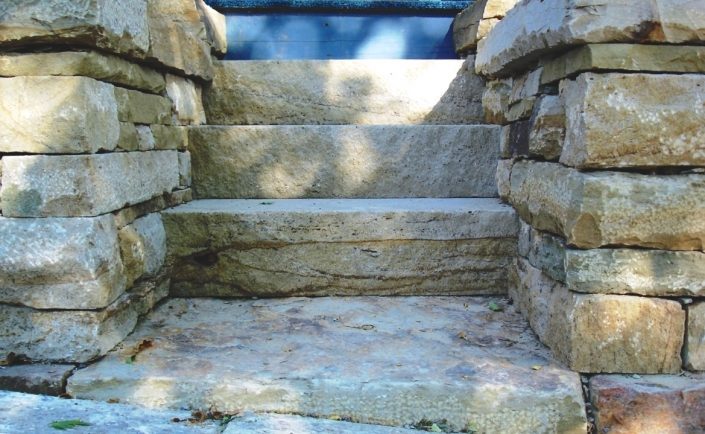 Sandstone Steps with Landing and Retaining Walls, Pennsylvania, 2007