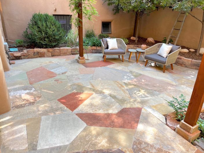 stone patio in Santa Fe