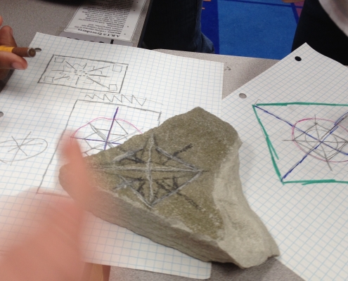 Artist Residency 4th grade NC 2015 Stonemasonry Artist Residency